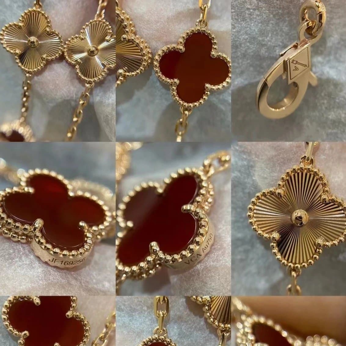 Van Cleef & Arpels Alhambra Four-Leaf Clover 18K Gold & Chalcedony Bracelet 1