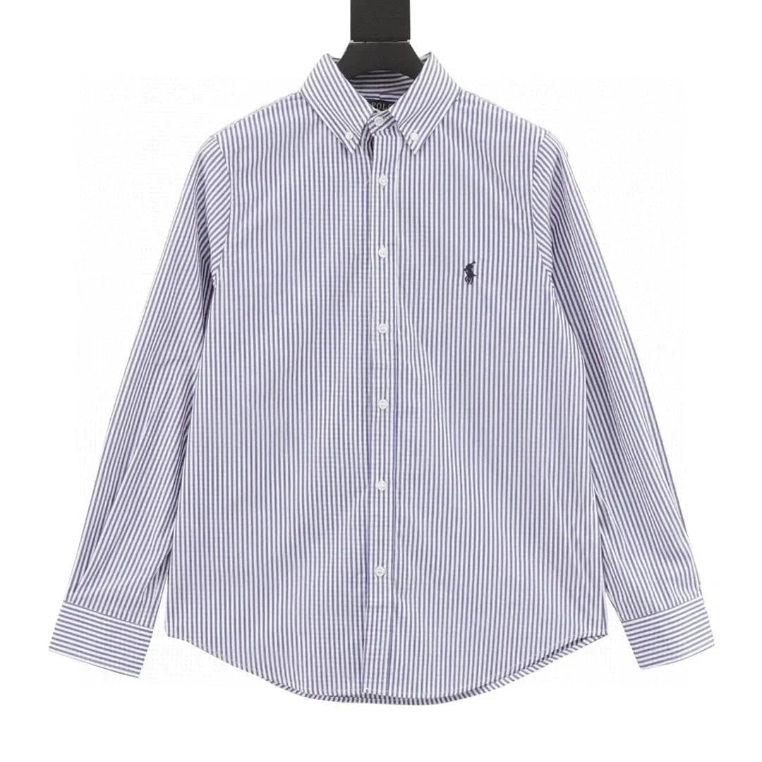 Ralph Lauren Men's Striped Cotton Button-Down Shirt, Polo Horse Logo, Classic Fit 1