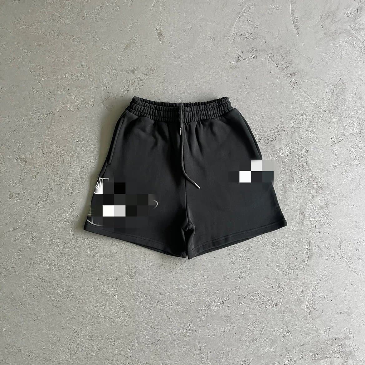 BP055 Athletic Black Shorts with Elastic Waistband and Drawstring, Men's/Women's Activewear 1